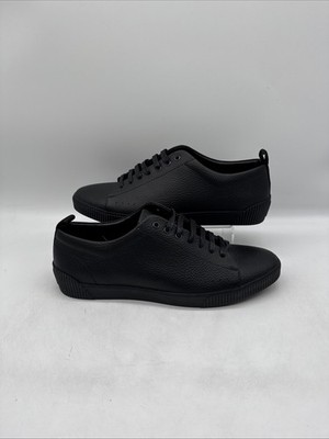 Herren Hugo Low Sneaker Turnschuhe Zero Tenn Schwarz Leder UK 11 EU 45 NEU