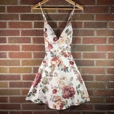 Size L - Windsor Mini Dress Floral Print V-Neck Layered Flowy A-Line Skater 