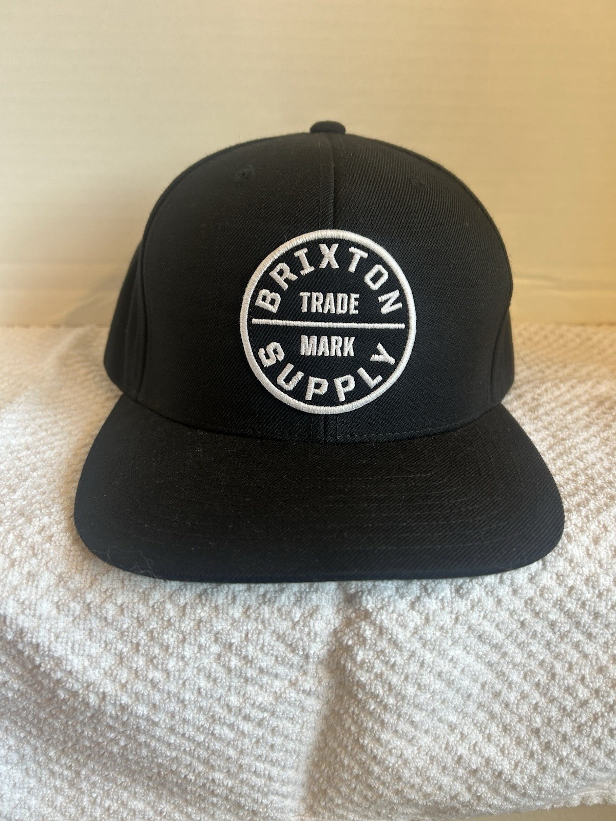 Brixton Hat Cap Snap Back Black Wool Blend Patch … - image 5