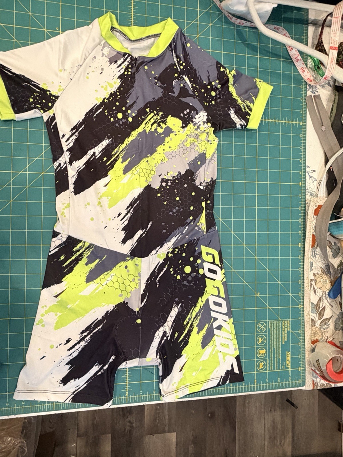 Youth boys Cycling Skin Suit Jersey Short Sleeve Light Chamois