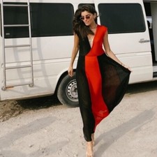 NWT ZARA LIMITED EDITION LONG TWO-TONE KNIT DRESS 4228/100