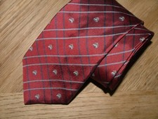 MENS BROOKS BROTHERS GOLDEN FLEECE TIE WOVEN IN ITALY 100 SILK RED BLUE 0789