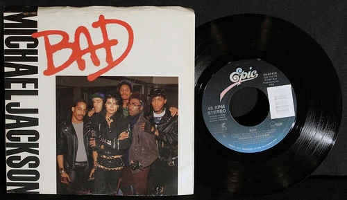 Michael Jackson-Bad-I Can't Help It-Epic 34-07418-Vintage 1979 Picture Sleeve 45
