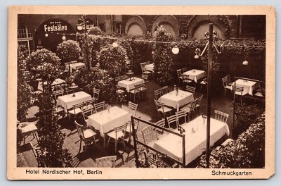 Vintage Postcard Hotel Nordischer Hof Berlin Germany Schmuckgarten