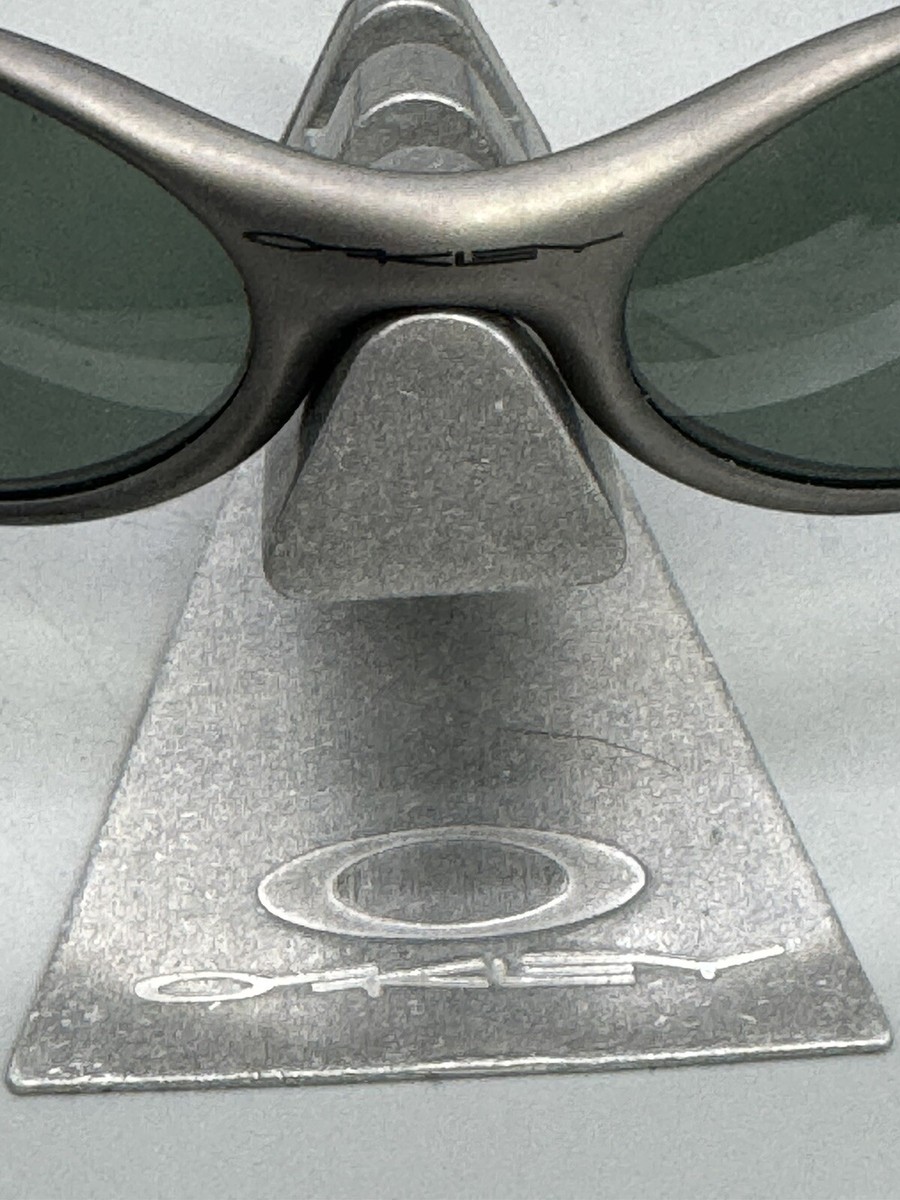 希少90s Oakley eye jacket 1.0 Oakley Eye Jacket 1.0 Gen 1 Silver FMJ 45mm W/Black Iridium