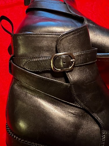 Beckett Simonon Douglas Jodhpur Hand Crafted Black Leather Boots Size 11 B 80336 - Picture 6 of 18