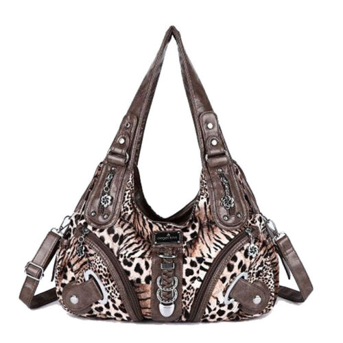 Angel Kiss Women Handbags Leopard Top-handle Satchel Dumpling Pack Shoulder Bag - Picture 24 of 25