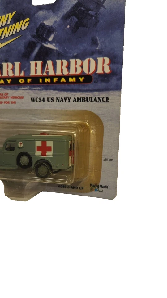 Ambulancia Johnny Lightning Pearl Harbor DoI WC54 Marina de los Estados Unidos escala 1:64 nueva en caja (B-4) Foto 3 de 3