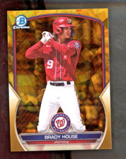 Brady House 2023 Bowman Chrome Draft Sapphire GOLD /50 #BDC-77 Nationals
