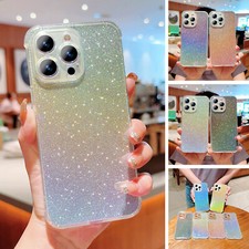 For iPhone 16 15 Pro Max 14 13 12 11 Glitter Shockproof Iridescent TPU Slim Case