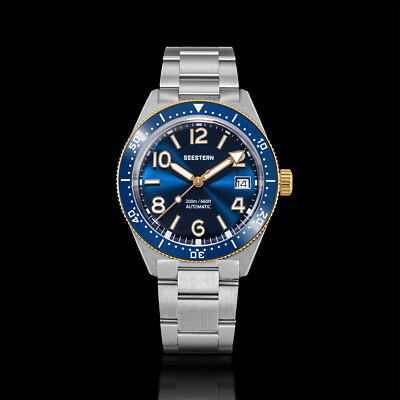 Seestern Domed Sapphire Mechanical Mens NH35 Diver Watch SEAGULL