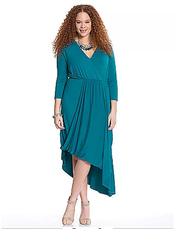 Lane bryant store teal dress