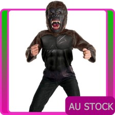 Kids Gorilla Costume Mighty Ape Monkey Boys Halloween King Kong Animal Party