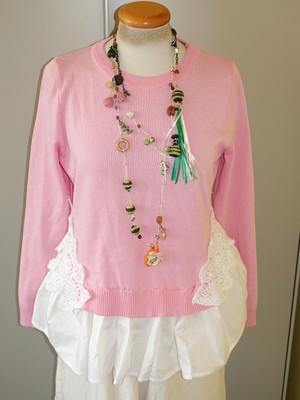 Pulli yu & me Paris rose weiß Gr S/M neu