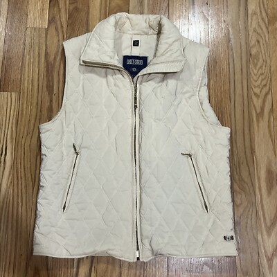 Post Card Italian Womens Yellow Winter Vest Stand up Collar Zip - Main Image