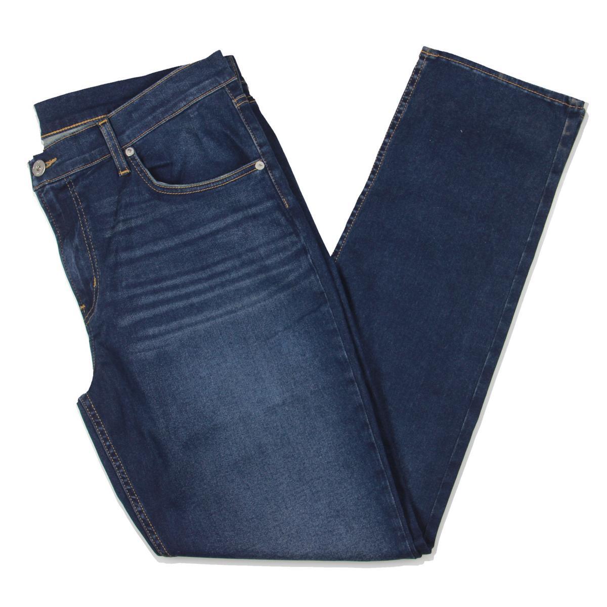 Джинсы прямого кроя Hudson Mens Blake Blue из темного стираного денима средней посадки с прямыми штанинами 38 BHFO 6609 19690₽