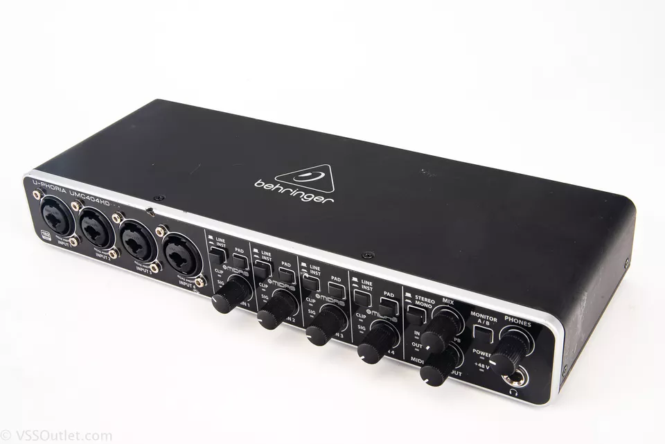 Behringer U-PHORIA UMC404HD USB 2.0 Audio/MIDI Interface with Power Cord V26 - Image 2 of 4