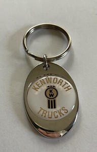 VINTAGE KENWORTH TRUCKS TRUCKER TRUCKIN KEYCHAIN KEY RING LEATHER