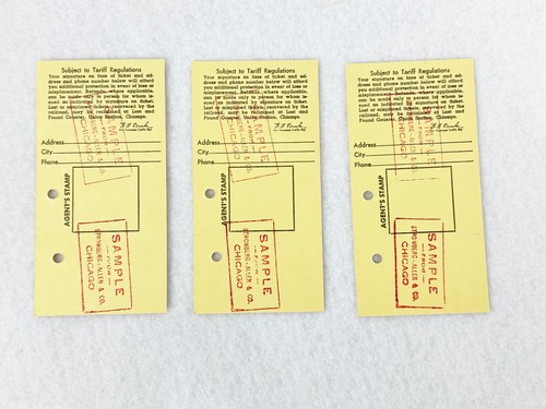 3 1968 VINTAGE BURLINGTON ROUTE AGENT'S STUB - HINSDALE / AURORA / LA GRANGE - Picture 5 of 5