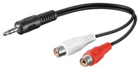 Audio Kabel Adapter Klinkenstecker Klinke 3,5Mm Auf 2X Cinch Buchse 0,2M Stereo
