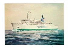 SS WILANOW AT SEA ~ POLISH ZELUGA BALTYCkA SHIP LINE, ARTIST IMAGE ~ 1970s