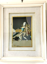 Giorgio De Chirico SERIGRAFIA quadro placcato oro 24k con certificato