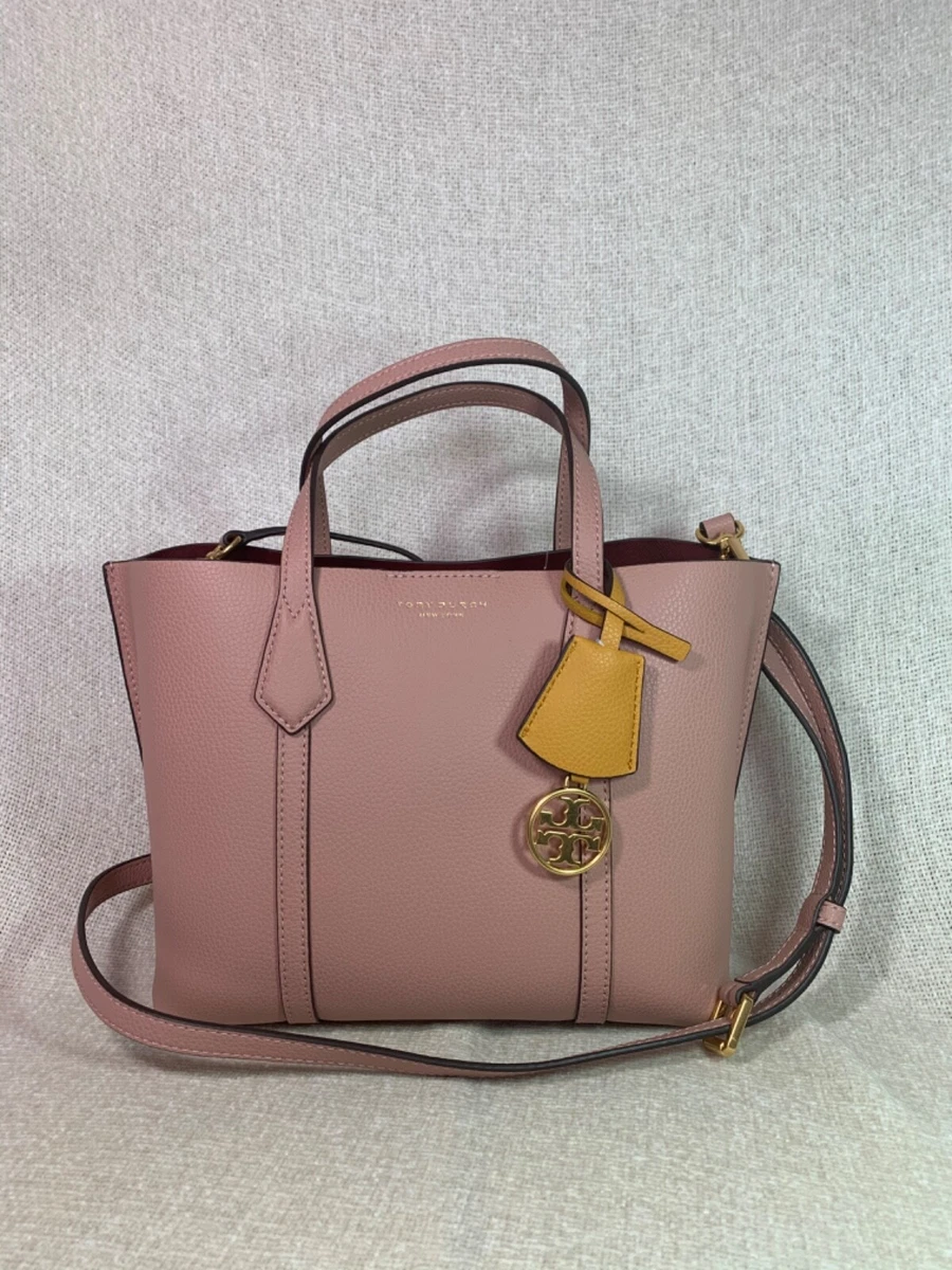 Tory Burch Perry Triple Compartment Tote Bag Pink Moon, 名牌, 手袋及銀包- Carousell