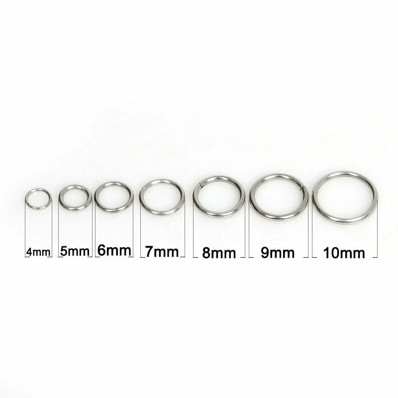 Stainless Steel Single Loops Metal Open Jump Rings Jewelry Making Findings  200pc