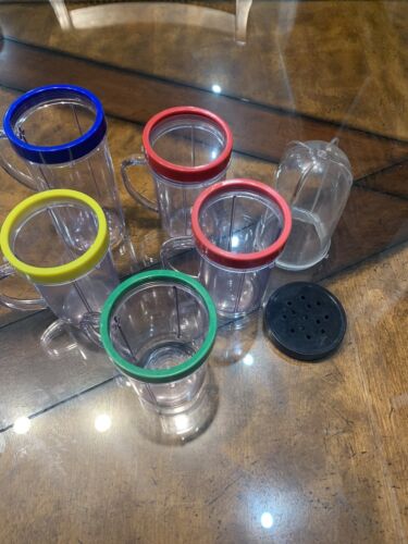 Magic Bullet Accessories Lot Replacement cups & Lids Handles - 第 1/5 張圖片