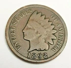 1892 P Indian Head Cent Penny  *G - GOOD*  *FREE SHIPPING*
