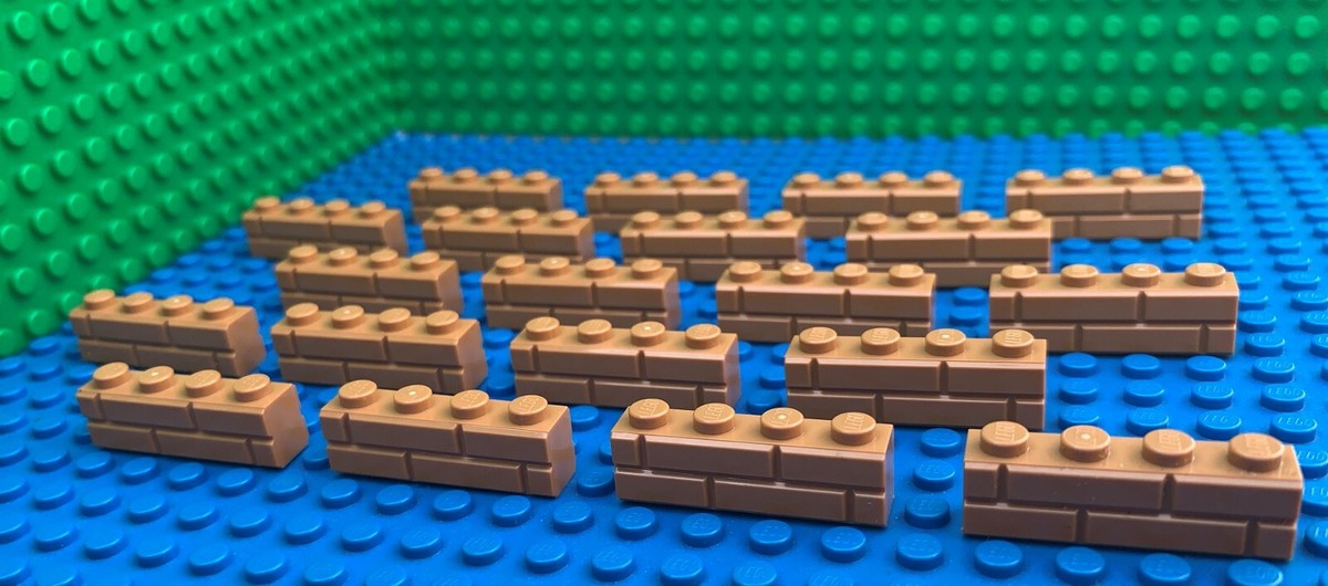 Lego City Town 4x1 BROWN BRICK PROFILE PIECES QTY x 20 (Design 