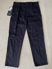 NWT Men's Vertical Sports Navy Blue Stretch Twill Cargo Pocket Pants SIZES 30-42