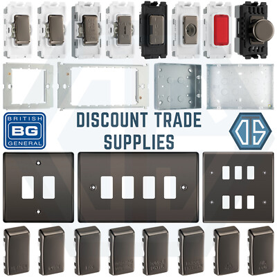BG Black Nickel Custom Grid Plate Switch Components RNBN New Range