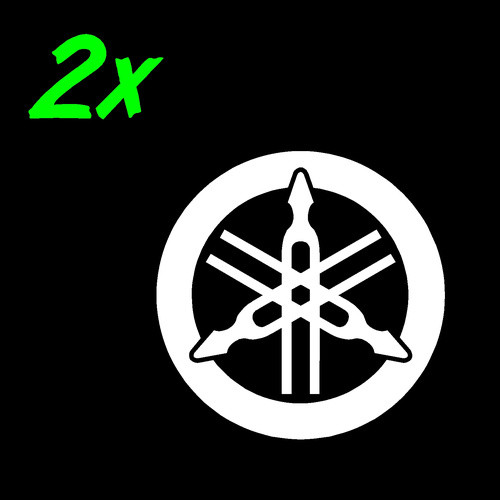 Yamaha REFLECTIVE WHITE 1.5in 3.8cm decals logo r 6 1 zuma ...