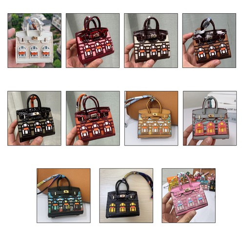 Leather Keychain Wallet - Cute Mini Lipstick Bag & AirPods Case Charm Gift - Picture 1 of 33