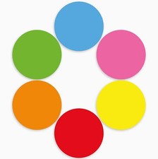 Dry Erase Circles 6 Pcs 12''Big Size Vinyl Dots for Classroom and Kindergarte...