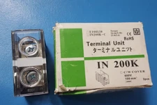 RAIL TYPE TERMINAL BLOCK, IN200K-C, INGRAM, 600V, 240A, 100MM2, WITH COVER