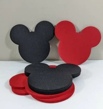 Disney Felt mats pads black Mickey Mouse heads Ears from EA individual pin decor