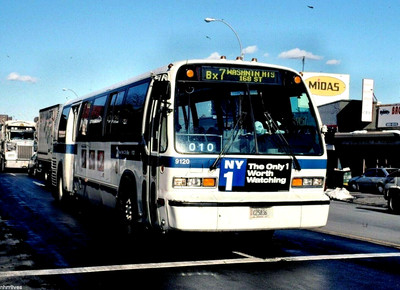 Novva Rts 9421 5x7 COLOR PHOTO NYC BUS 1996 NOVA-RTS #9120 Bx-7 BROADWAY-W 215 ST ...