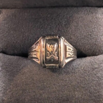 JOSTENS Silver 925 10K GF 1939 College Ring US 5.5 / UK K Class