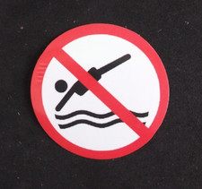 No Diving Allowed Sign Sticker 2" AZ 