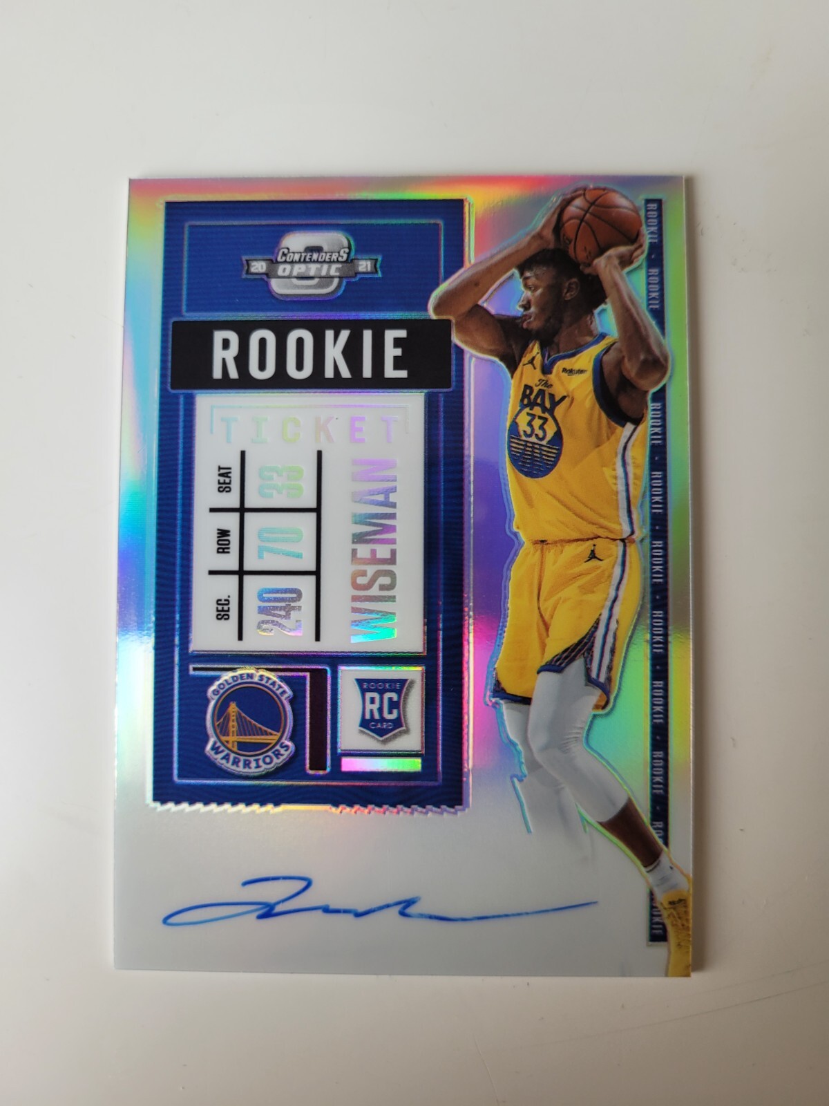 JAMES WISEMAN 2020-21 Optic Contenders Rookie Ticket On Card Auto Variation #109