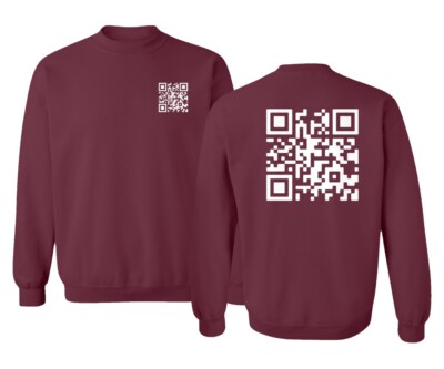 Trump Dancing Dance QR Code Funny President Unisex Crewneck Sweatshirt