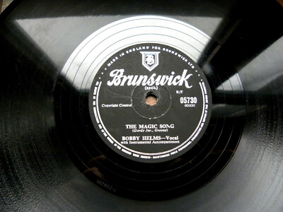 1641/ BOBBY HELMS-The magic song   rec. 1957 No other baby-78rpm Schellack