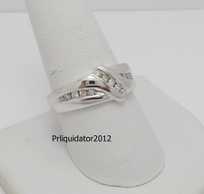 1/4CT MENS NATURAL DIAMOND WEDDING BAND BRIDAL RING 10K WHITE GOLD