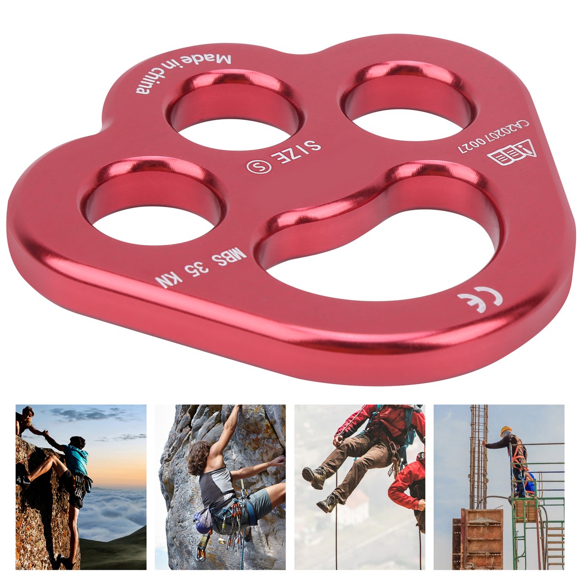 Using A Rope Rigging Plate 30kN Aluminum Rigging Plate For Climbing And Rescue SEPEAK 30kN Rigging ...
