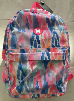 *NWT* HURLEY HYPER PINK PRINT LAPTOP BACKPACK FITS UP TO 15  9A7109-A96
