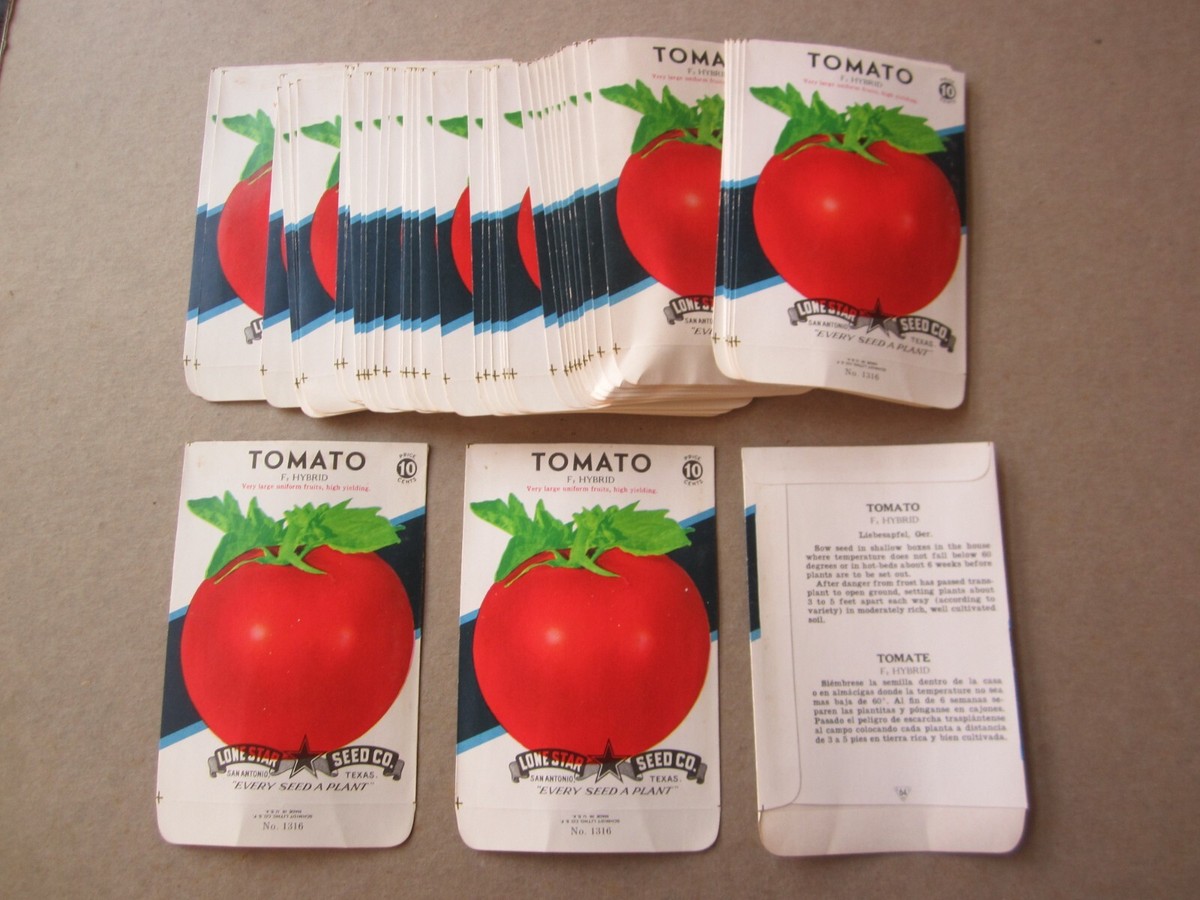 Wholesale Lot of 50 Old Vintage 1960's - F2 Hybrid TOMATO
