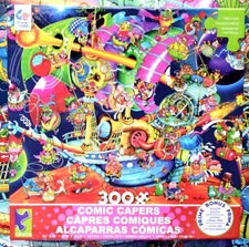 COMPLETE Ceaco Comic Capers Spaceship LOOKING FOR MARS 300 Oversized Pc Puzzle