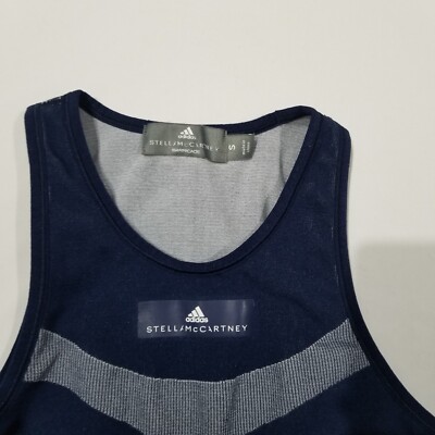 Adidas Stella McCartney Barricade Seamless Blue Athletic Tank Top